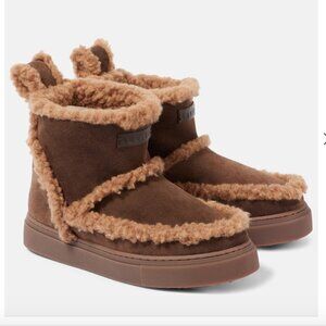 Inuikii Shearling-lined suede ankle boots